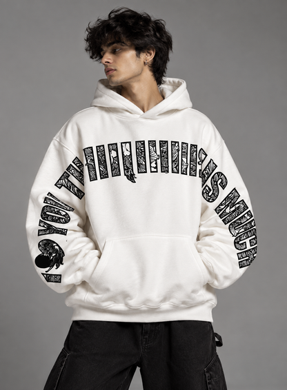I Love You This Much off White Oversized Graphic Hoodie – Section Zero