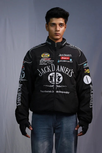 Jack Daniels Racing Jacket black back design by Section Zero