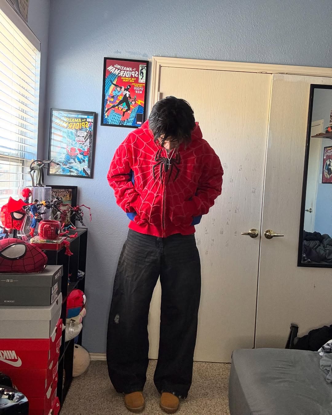 Spidey Society OG Red Zip - Up Jacket – Urban Streetwear with Superhero Swagger - section zero 
