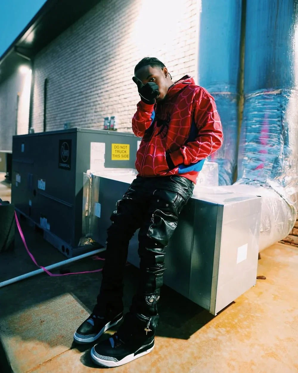 Spidey Society OG Red Zip - Up Jacket – Urban Streetwear with Superhero Swagger - section zero 