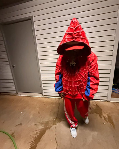 Spidey Society OG Red Zip - Up Jacket – Urban Streetwear with Superhero Swagger - section zero 
