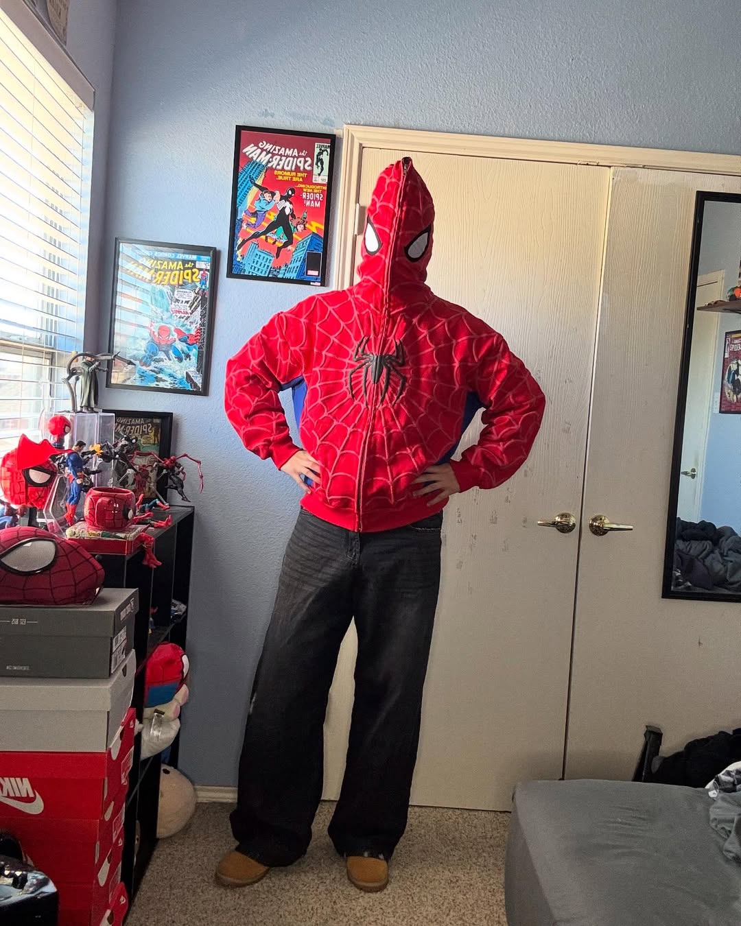 Spidey Society OG Red Zip - Up Jacket – Urban Streetwear with Superhero Swagger - section zero 